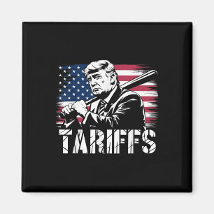 Tariffer Trump USA flagga Trade Power Funny Tess Magnet