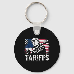 Tariffer Trump USA flagga Trade Power Funny Tess Nyckelring