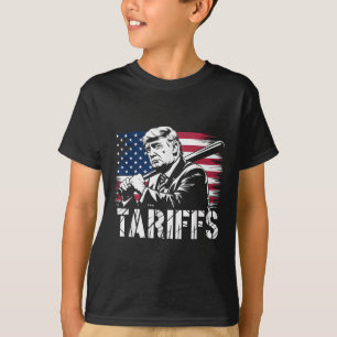 Tariffer Trump USA flagga Trade Power Funny Tess T Shirt