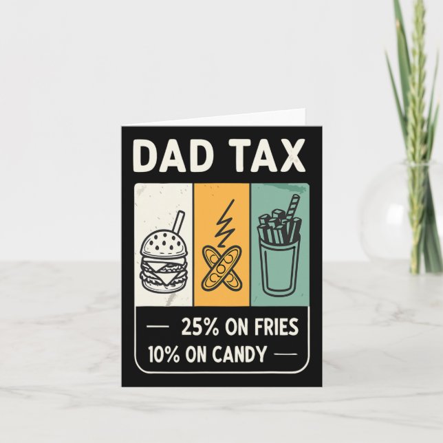 Tarifferad Design Tariff pappa Trump Funny Pappor Kort (Framsida)