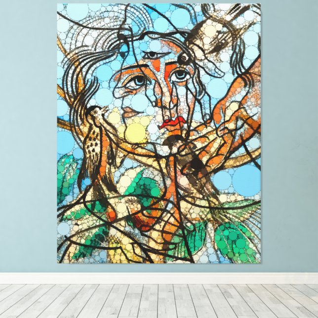 Tarin, oändliga prickar från After Francis Picabia Canvastryck (Insitu (trägolv))