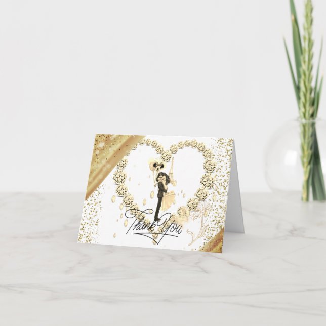 Tarjeta con agradecimiento con corazón tack kort (Framsida)