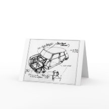 Tarjeta con esbozo de mini clásico