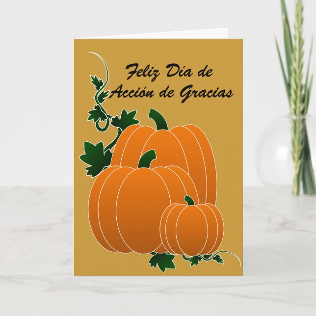 Tarjeta de Accion de Gracias lurar Calabazas Tack Kort (Framsida)