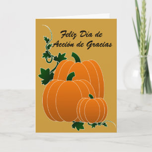 Tarjeta de Accion de Gracias lurar Calabazas Tack Kort