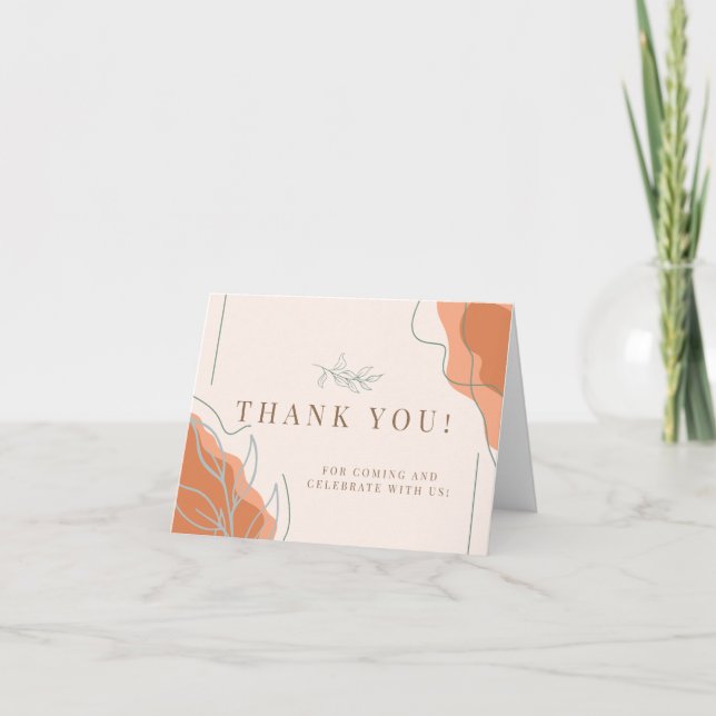 Tarjeta De Agradecimiento Boho Thank you card Tack Kort (Framsida)