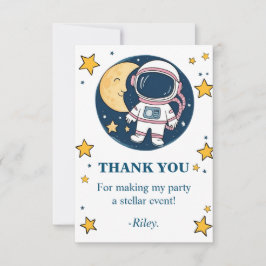 Tarjeta De Agradecimiento Cumpleaños Astronauta  Tack Kort