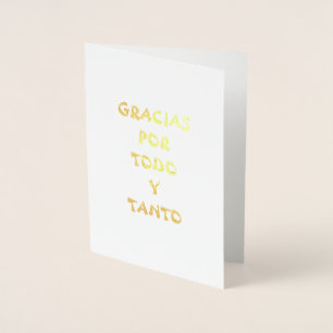 Tarjeta de agradecimiento folierat kort