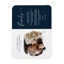 Tarjeta De Agradecimiento Modern Brushstoke Photo Magnet