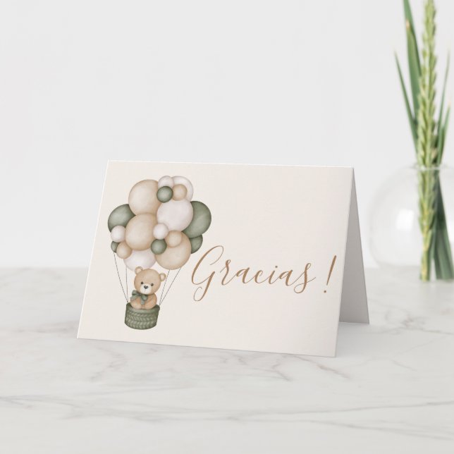 Tarjeta De Agradecimiento Nalle Spanska Baby Tack Kort (Framsida)