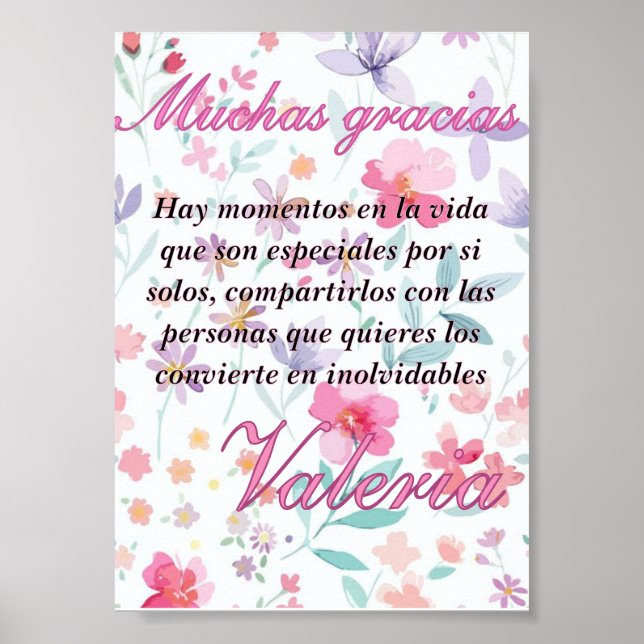 Tarjeta de agradecimiento poster (Framsidan)