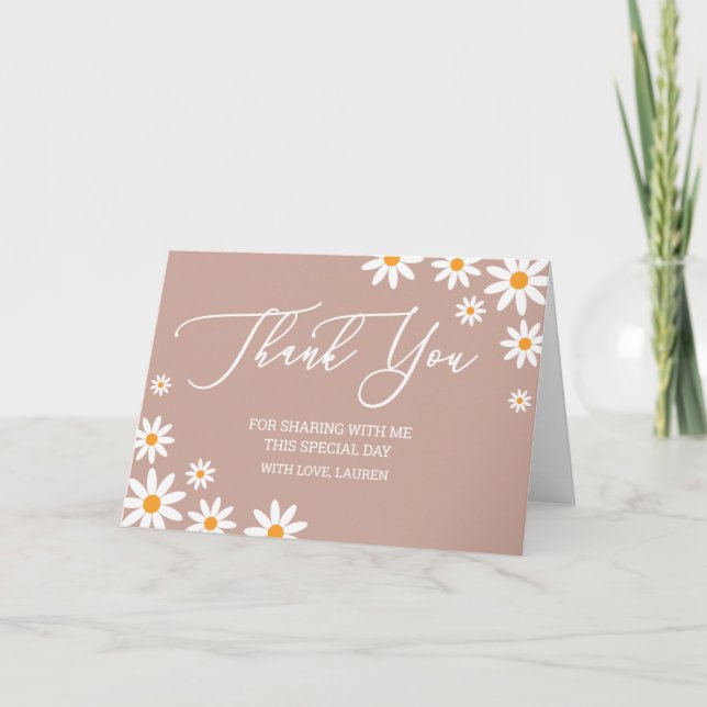 Tarjeta De Agradecimiento Thank yoy card boho Dais Tack Kort (Framsida)