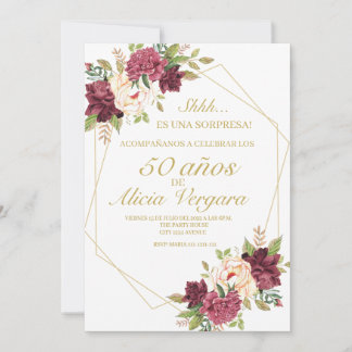 Tarjeta de anuncios plana, 50 år meddelande