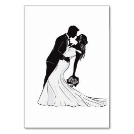 Tarjeta de asiento wedding kiss bordsnummer