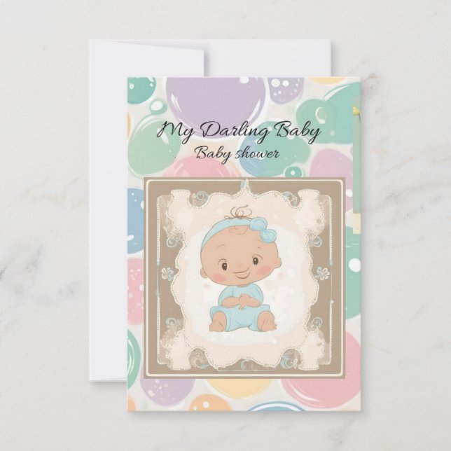 tarjeta de baby shower inbjudningar (Framsida)