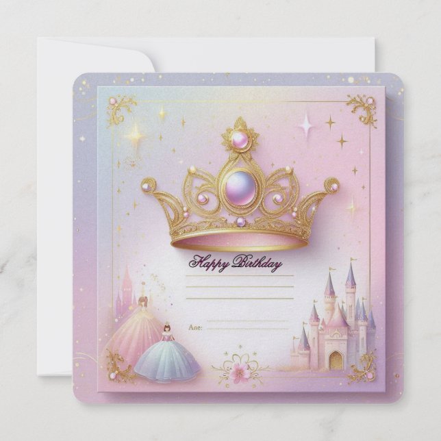 Tarjeta de Cumpleaños Princess (Baksida)