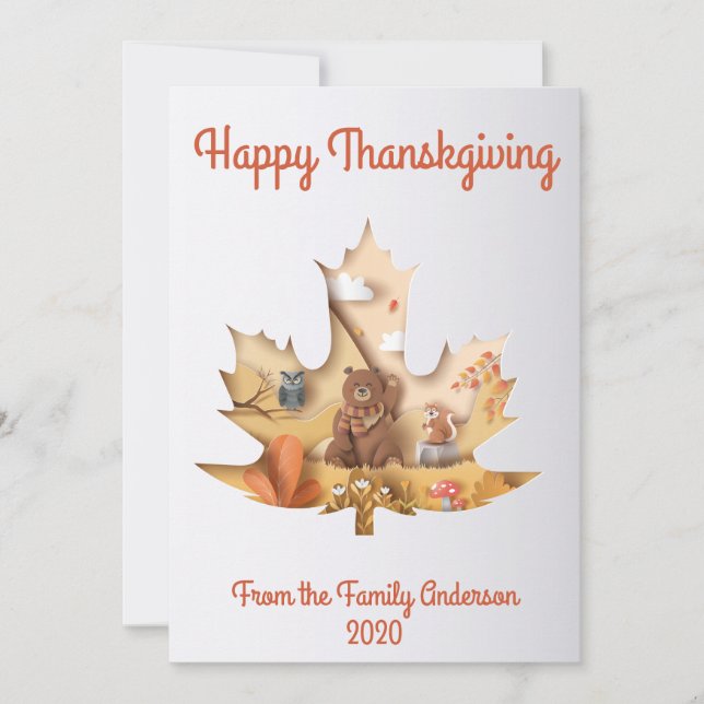 Tarjeta de felicitacion de agradecimiento julkort (Framsida)