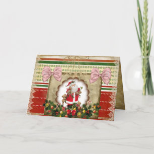 Tarjeta de felicitación Navidad vintage Noel Helgkort