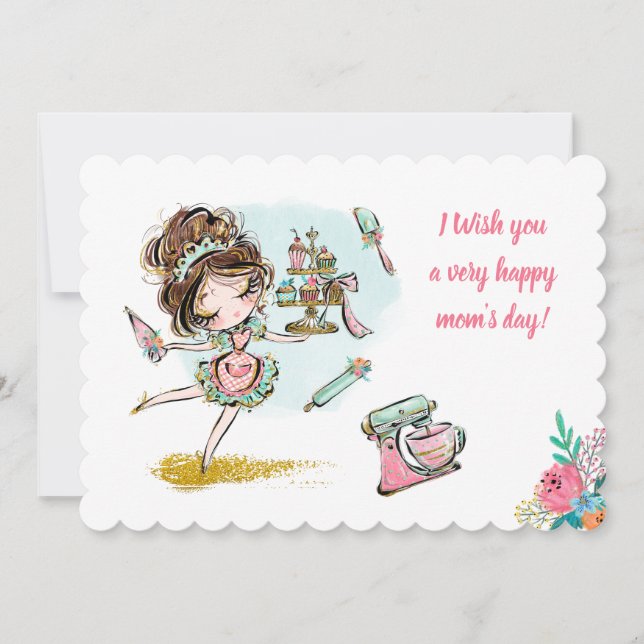 Tarjeta de Felicitación para mamá Inbjudningar (Framsida)