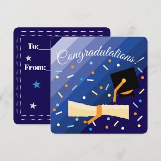 Tarjeta de felicitación plana kort