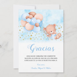 Tarjeta de Gracias Bautizo Español - tackkort Tack Kort