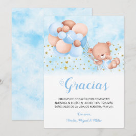 Tarjeta de Gracias Bautizo Español - tackkort Tack Kort