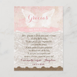 Tarjeta de Gracias con oración para Bautismo Vykort
