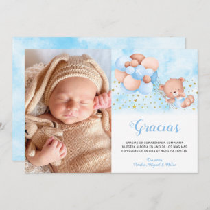 Tarjeta de Gracias Photo Baptism - tack för ditt k