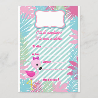 Tarjeta de Invitación Flamenco Baby Inbjudningar