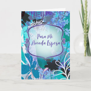 Tarjeta de kärlek y aniversario en español kort