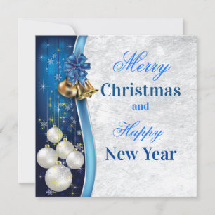 Tarjeta de Navidad Azul Julkort