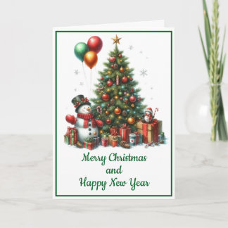 Tarjeta de Navidad con imagen de árbol de Navidad Kort