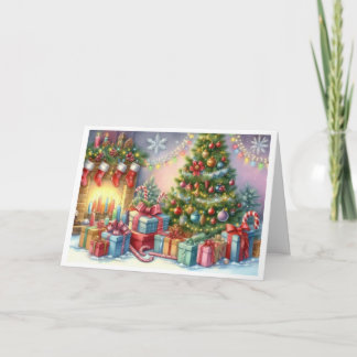 Tarjeta de Navidad con imagen de árbol de Navidad Kort
