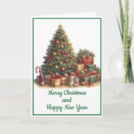 Tarjeta de Navidad con imagen de árbol de Navidad Kort