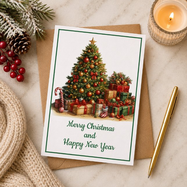Tarjeta de Navidad con imagen de árbol de Navidad Kort (Skapare uppladdad)