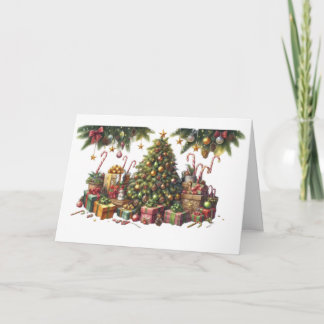 Tarjeta de Navidad con imagen de árbol de Navidad Kort
