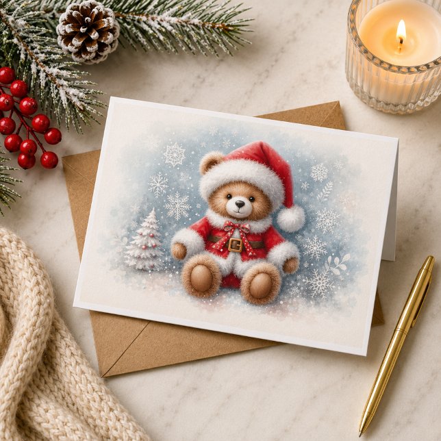 Tarjeta de Navidad con imagen de osito de Navidad Kort (Skapare uppladdad)