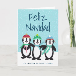 Tarjeta de Navidad de Los Pingüinos Helgkort