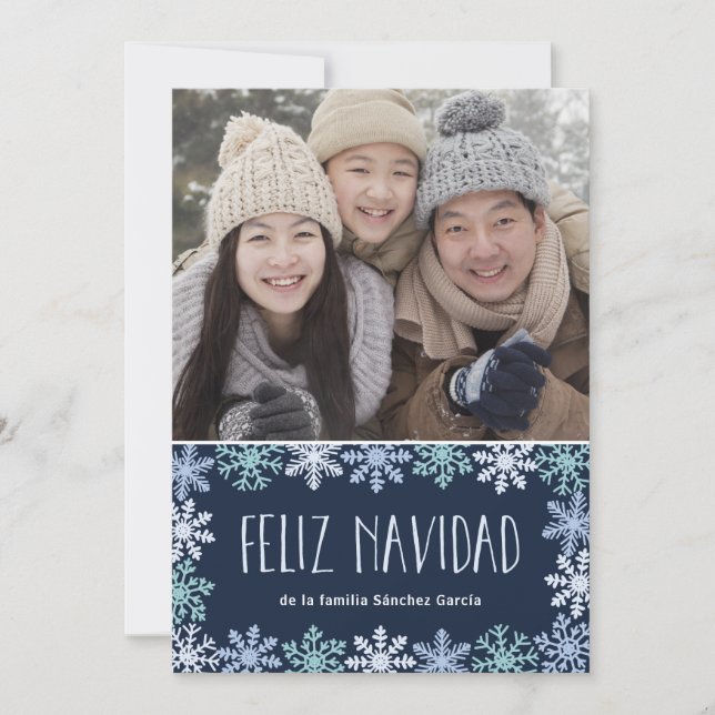 Tarjeta de Navidad Moderna Letras Julkort (Framsida)