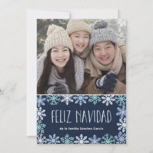Tarjeta de Navidad Moderna Letras Julkort