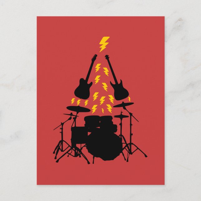 Tarjeta de navidad para músicos Tarjeta de Navidad Vykort (Framsida)