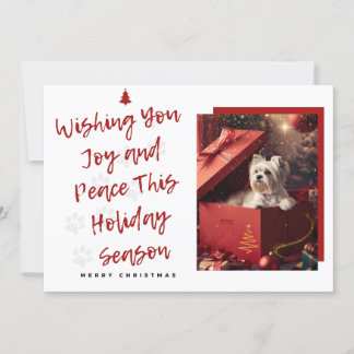 Tarjeta de Navidad 'Wishing You Joy and Peace' Julkort