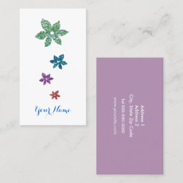 Tarjeta de Presentación Personalizable -Floral 011 Visitkort