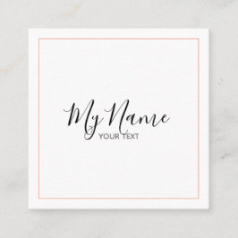 Tarjeta de visita cuadrado fyrkantigt visitkort