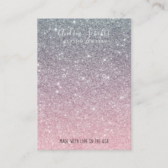 Tarjeta De Visita  Elegant Glitter Glitter Modern  Visitkort (Framsida)