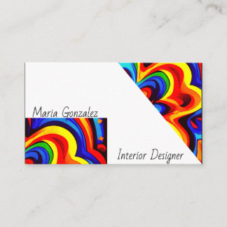 tarjeta de visita elegante tricolor visitkort