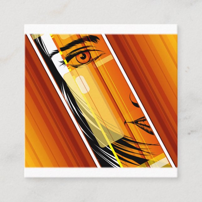 Tarjeta de visita fyrkantigt visitkort (Framsida)