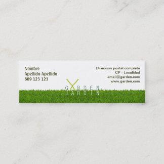 Tarjeta de visita Garden_jardín 76x25mm Mini Visitkort