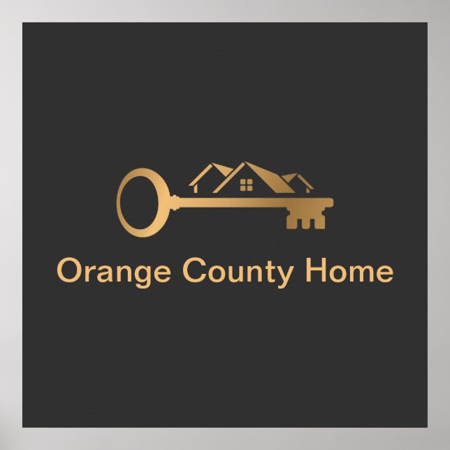 Tarjeta De Visita Inmobiliaria Profesional Agregar Poster (Framsidan)