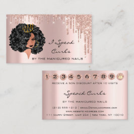 Tarjeta De Visita Loyalty Card 10 Slå Princess Visitkort